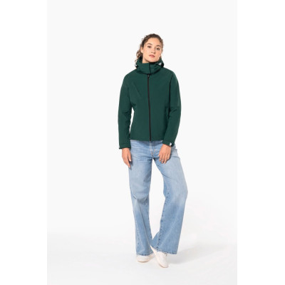 Ladies' detachable hooded softshell jacket